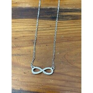 Lia Sophia Eternal Retired Necklace 925 Sterling Silver Rhinestones Beautiful
